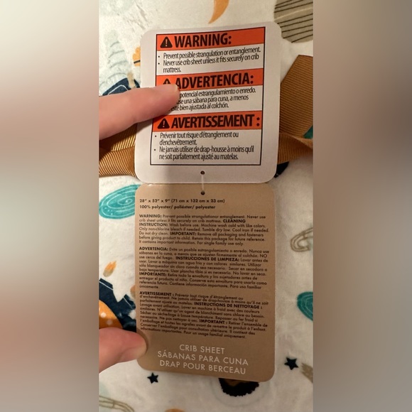 NWT Little Muffincakes Crib Sheet Astronaut Space 28” x 52” x 9” - Picture 5 of 10